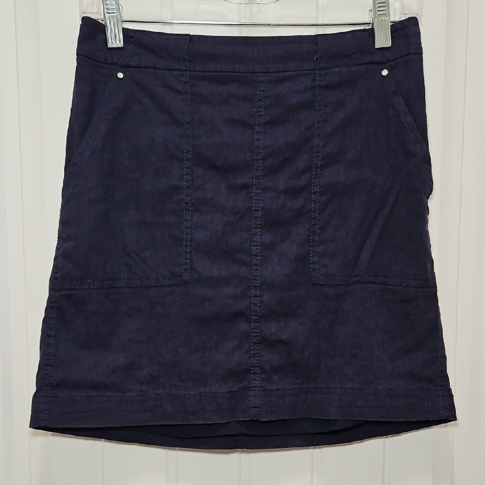 White House Black Market Linen Blend Mini Skirt